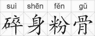 碎身粉骨的拼音