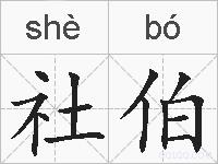 社伯的拼音