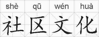 社区文化的拼音