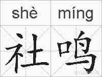 社鸣的拼音