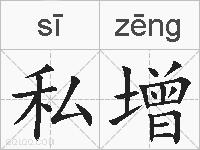 私增的拼音