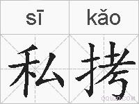 私拷的拼音
