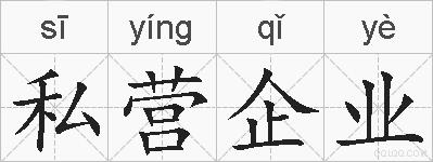 私营企业的拼音