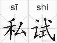 私试的拼音