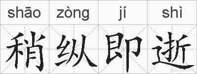 稍纵即逝的拼音