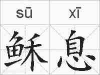 稣息的拼音