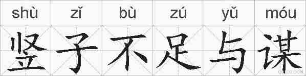 竖子不足与谋的拼音