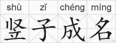 竖子成名的拼音