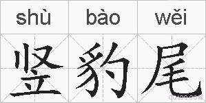 竖豹尾的拼音