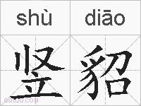 竖貂的拼音
