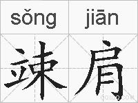 竦肩的拼音