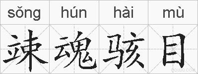 竦魂骇目的拼音