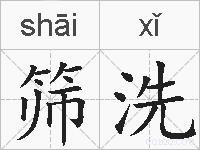 筛洗的拼音