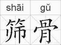 筛骨的拼音