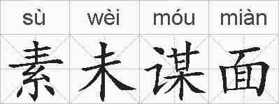 素未谋面的拼音