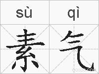 素气的拼音