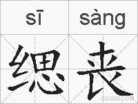 缌丧的拼音