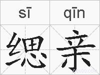 缌亲的拼音