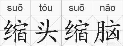 缩头缩脑的拼音