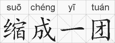 缩成一团的拼音