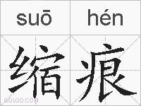 缩痕的拼音
