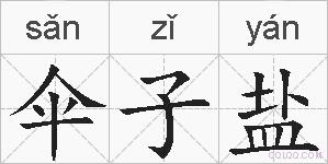 伞子盐的拼音