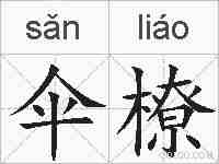 伞橑的拼音