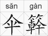 伞簳的拼音