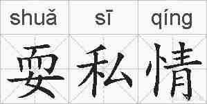 耍私情的拼音