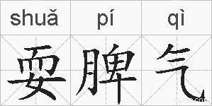 耍脾气的拼音