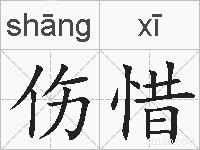 伤惜的拼音
