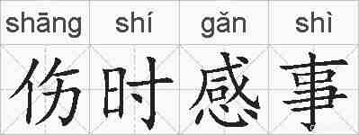 伤时感事的拼音