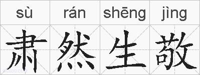 肃然生敬的拼音