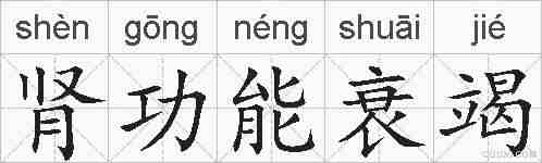 肾功能衰竭的拼音