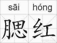 腮红的拼音