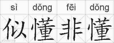 似懂非懂的拼音