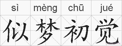 似梦初觉的拼音