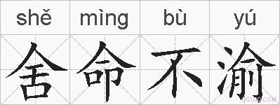 舍命不渝的拼音