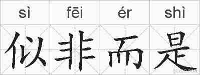 似非而是的拼音