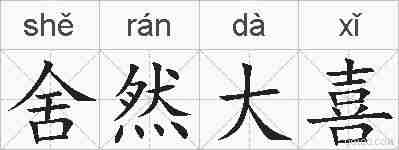 舍然大喜的拼音