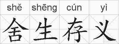 舍生存义的拼音