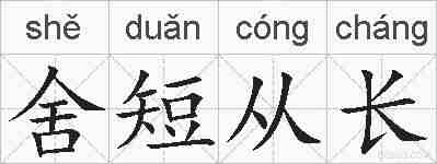 舍短从长的拼音