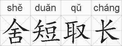 舍短取长的拼音