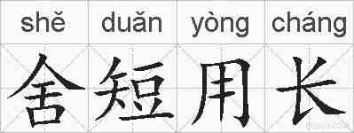 舍短用长的拼音