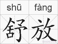 舒放的拼音