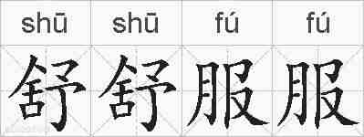 舒舒服服的拼音
