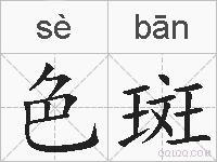色斑的拼音