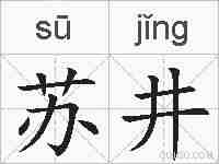苏井的拼音