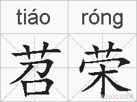 苕荣的拼音