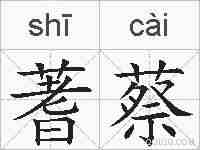 蓍蔡的拼音